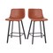 Flash Furniture 24" Cognac LeatherSoft Counter Stools, PK 2 CH-212069-24-BR-GG - alternate 9